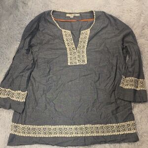 0Boden Blue and white Shirt